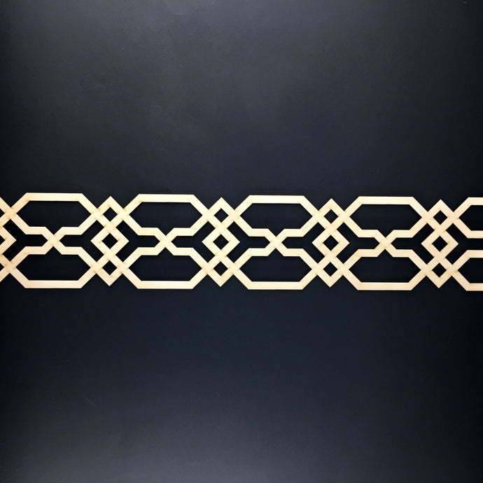 Moroccan Decorative Laser Cut Craft Wood Work Border Panel (B-026)