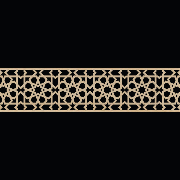 Moroccan Decorative Laser Cut Craft Wood Work Border Panel (B-032)