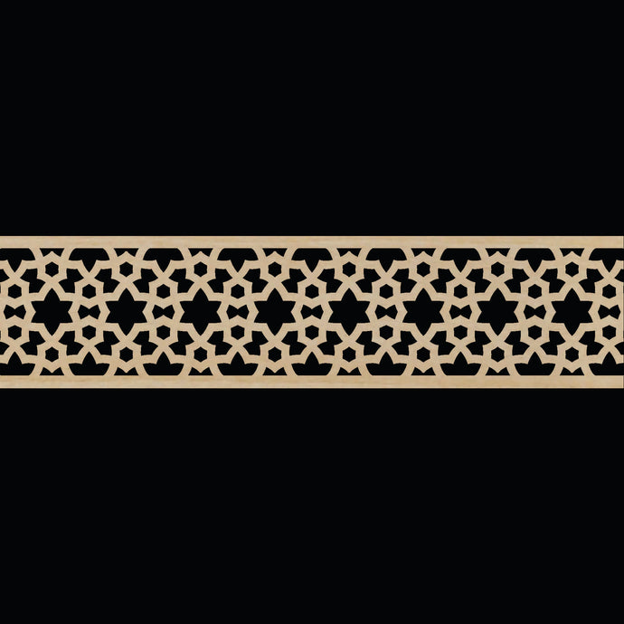 Moroccan Decorative Laser Cut Craft Wood Work Border Panel (B-034)