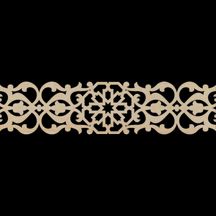 Moroccan Decorative Laser Cut Craft Wood Work Border Panel (B-037)