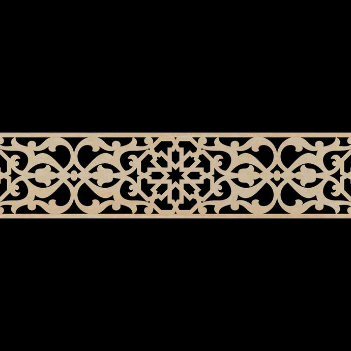 Moroccan Decorative Laser Cut Craft Wood Work Border Panel (B-038)