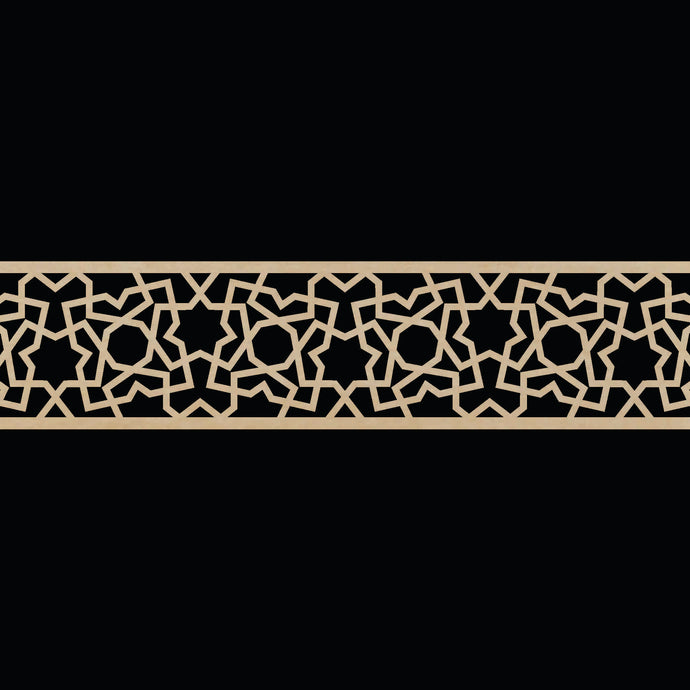 Moroccan Decorative Laser Cut Craft Wood Work Border Panel (B-042)