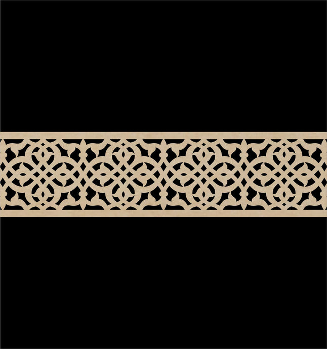 Moroccan Decorative Laser Cut Craft Wood Work Border Panel (B-063)