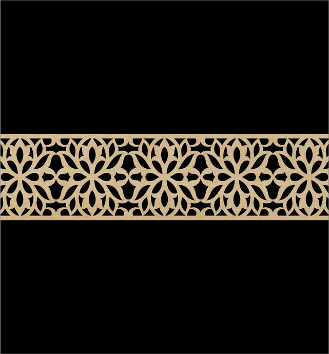 Moroccan Decorative Laser Cut Craft Wood Work Border Panel (B-064)