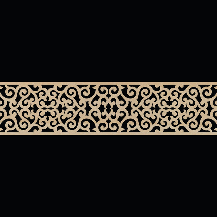 Moroccan Decorative Laser Cut Craft Wood Work Border Panel (B-065)