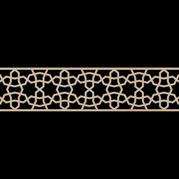 Moroccan Decorative Laser Cut Craft Wood Work Border Panel (B-068)