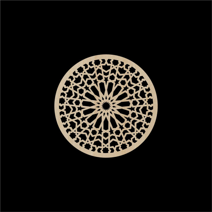 Decorative Laser Cut Wood Work Craft Center Piece Ornament (O-036)