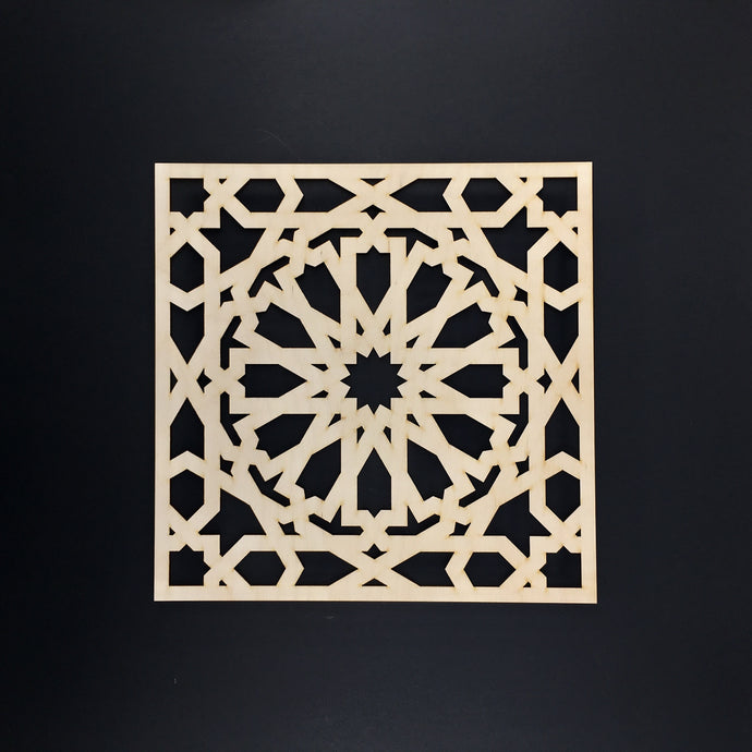 Decorative Laser Cut Wood Work Craft Center Piece Ornament (O-038)